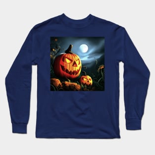 Halloween JackOlanterns At Midnight Long Sleeve T-Shirt